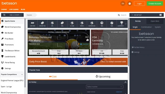 Betsson Captura de pantalla 1